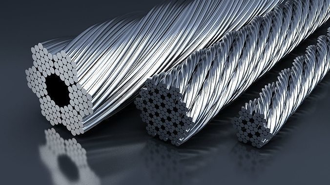 Steel ropes 3D model | CGTrader