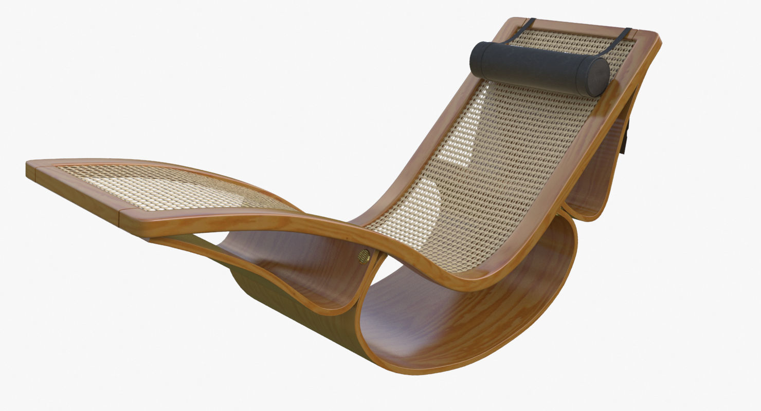 Rio Chaise Lounge Teak Mental Ray 3D model CGTrader