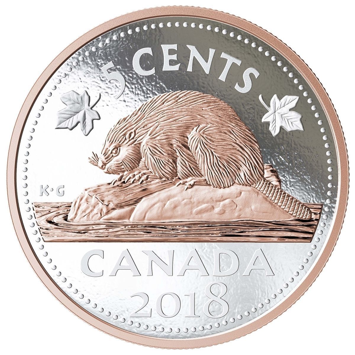 Canadian 5 cents coin