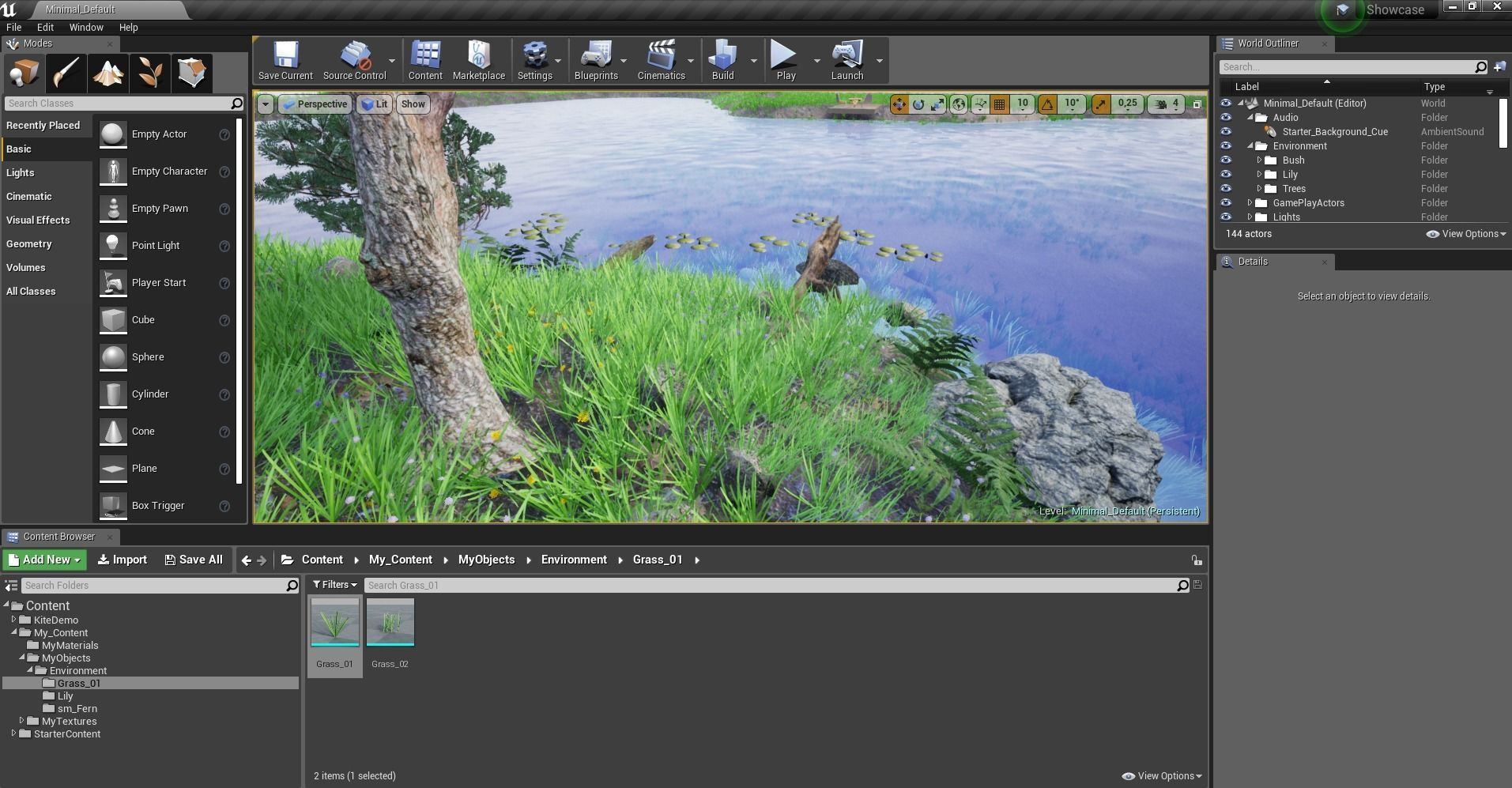 Greener bundled Grass Low-poly 3D model