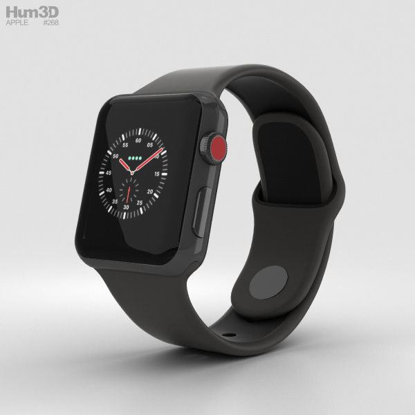 Apple Watch Edition 3 38mm GPS Ceramic Gray Black Sport Band