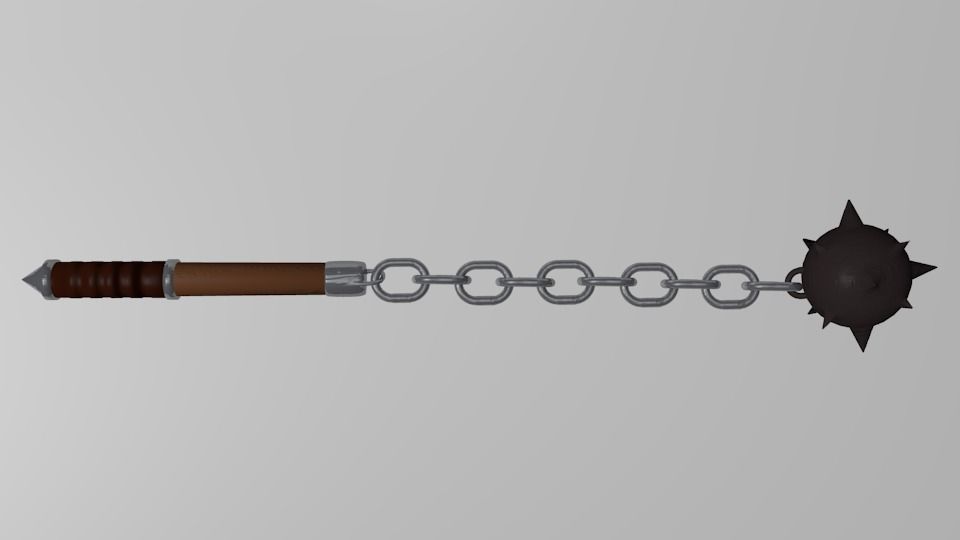 Flail Mace 3D model CGTrader