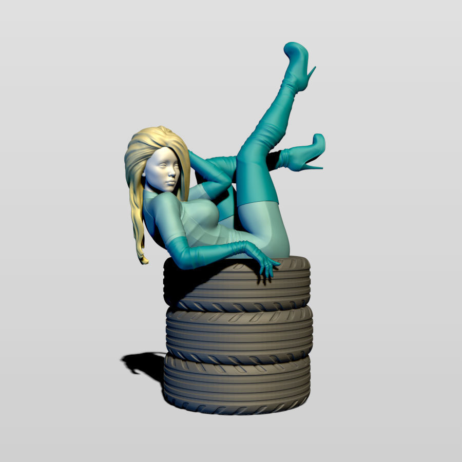 Grid girl in resting