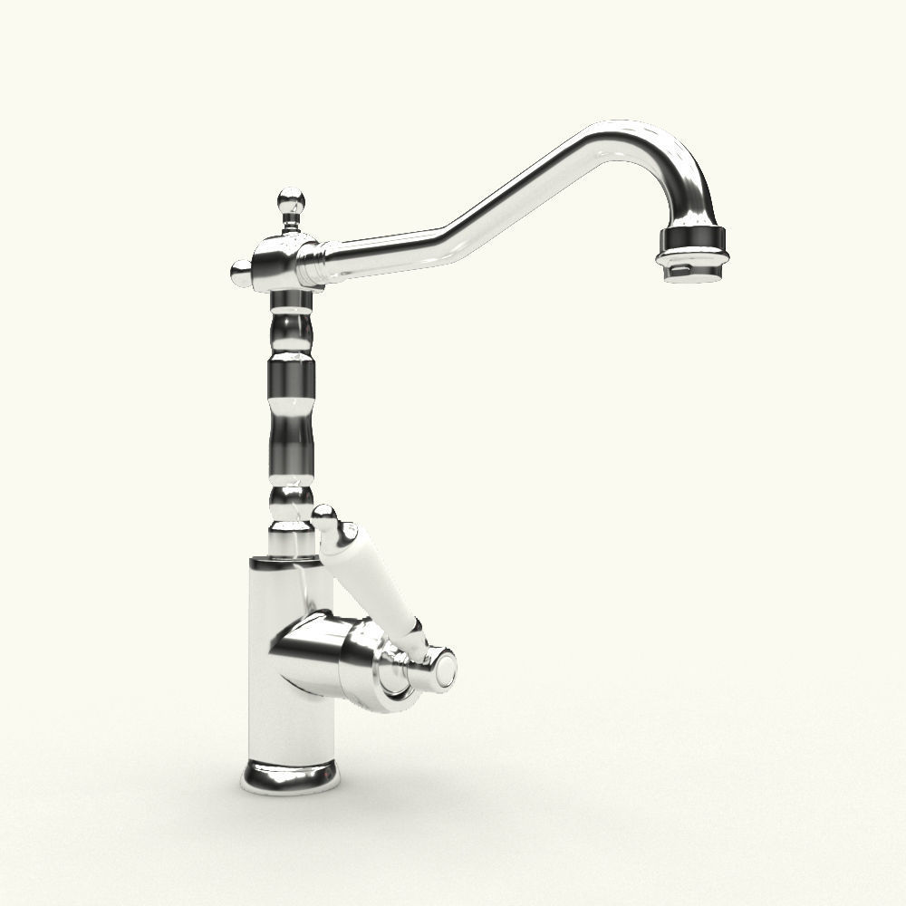 Vintage design Single Lever Tap Mixer Low-poly 3D model