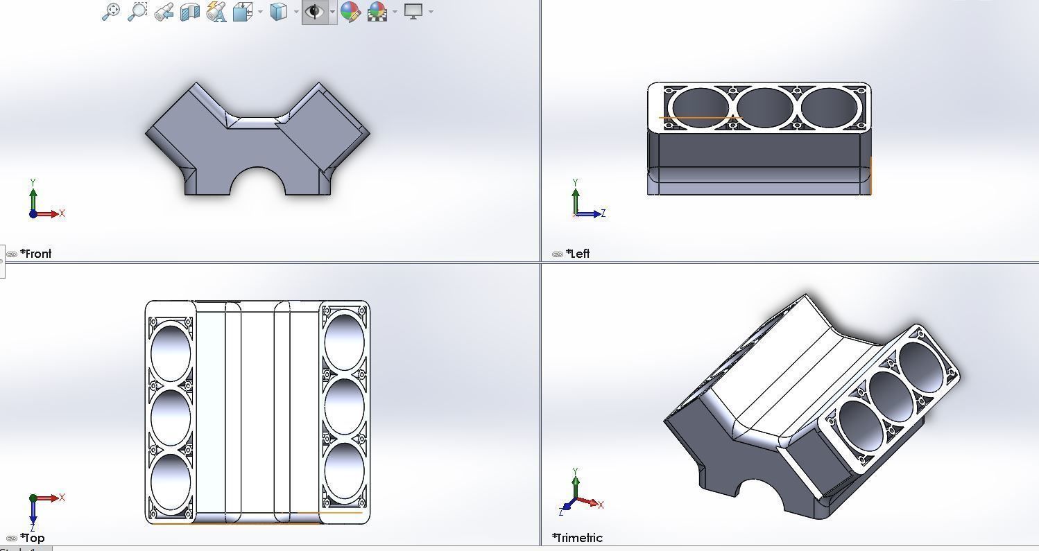 engine block 3D model 3D printable | CGTrader