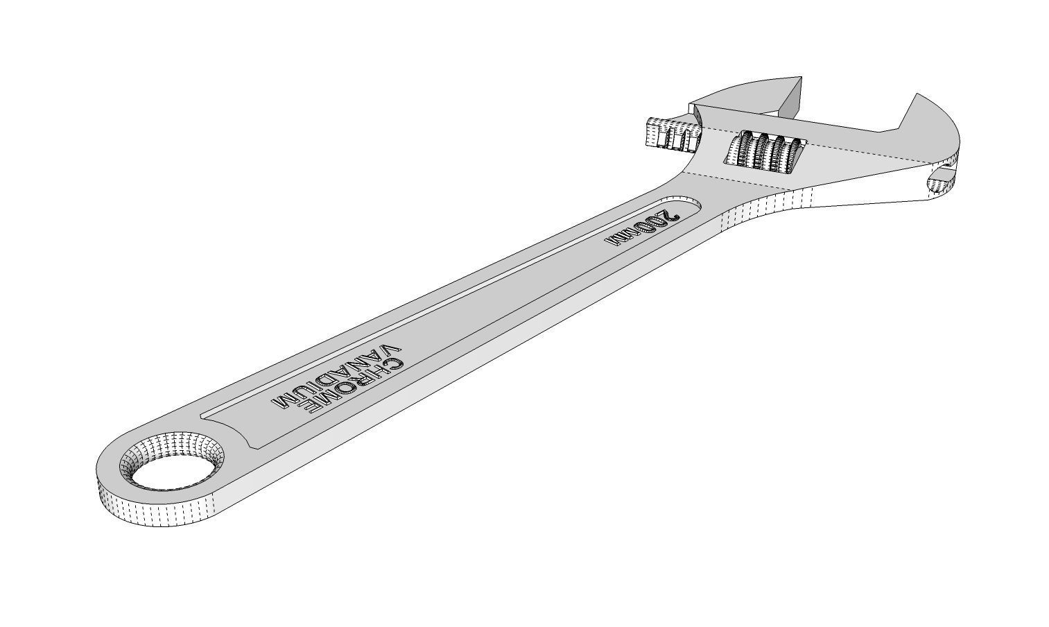 Adjustable Wrench 3D model CGTrader
