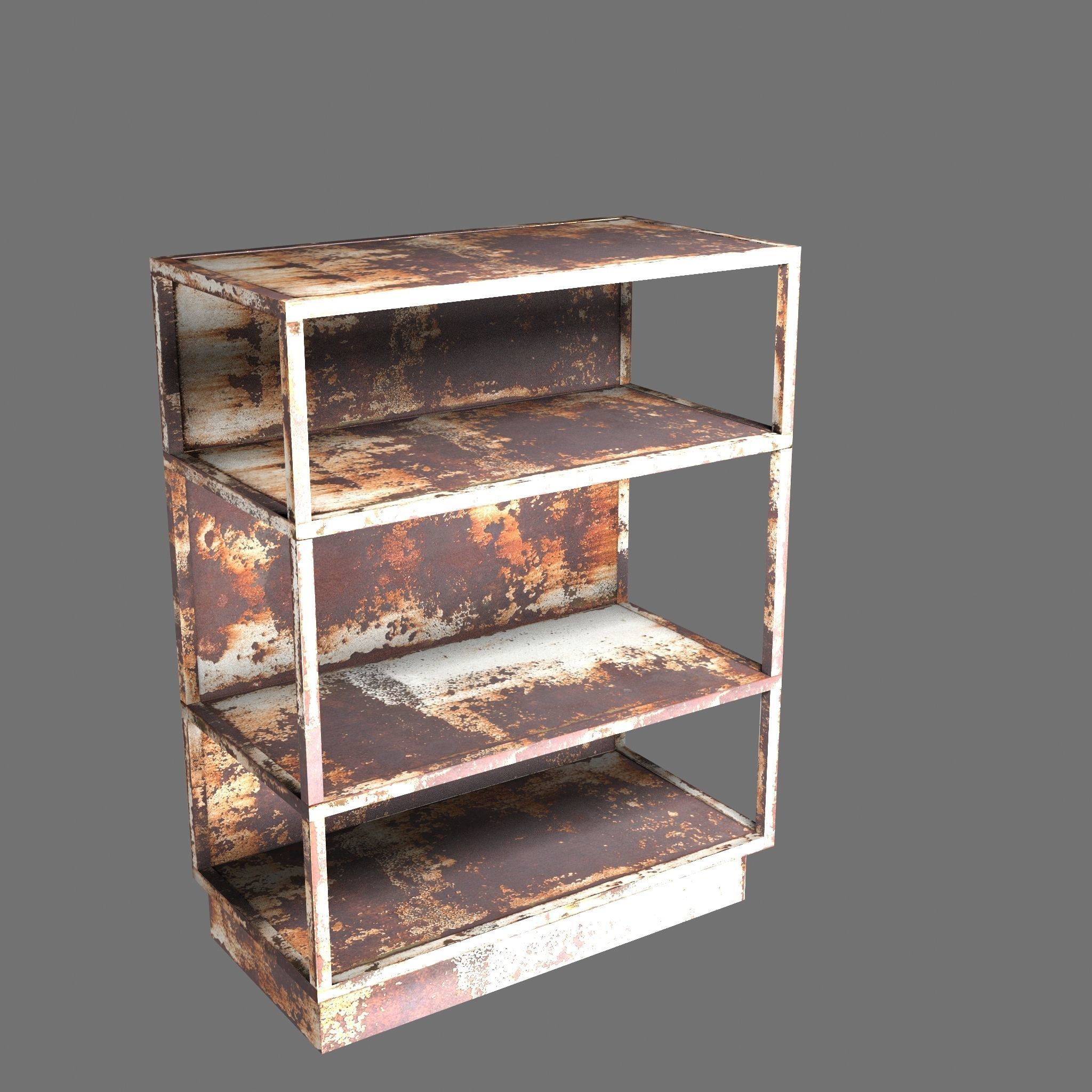 3D model Rusty Metal Shelf Model VR / AR / lowpoly CGTrader