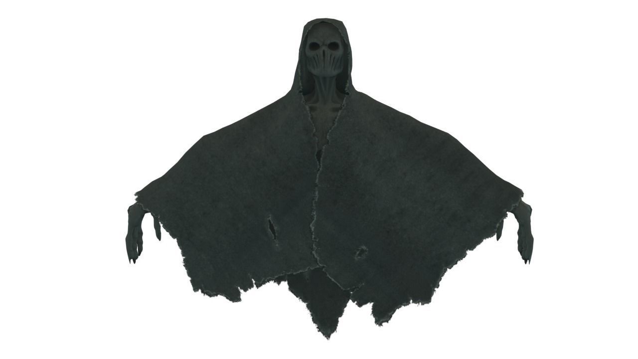 Low Poly Shrouded Specter Rigged Character With PBR Materials