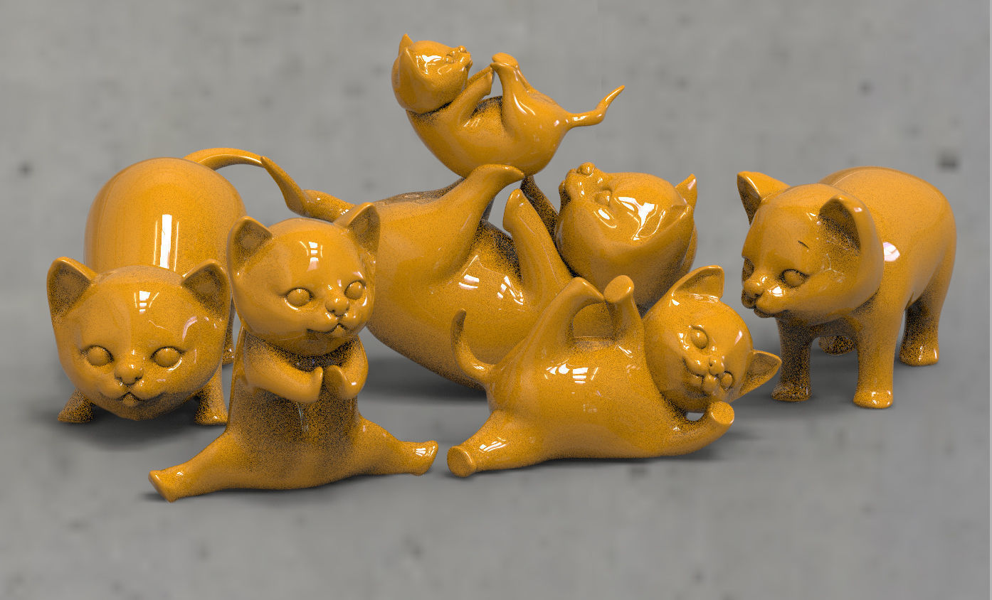 cats Low-poly