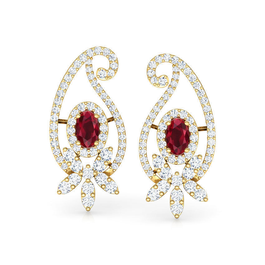 Paisley Petals Stud Earrings