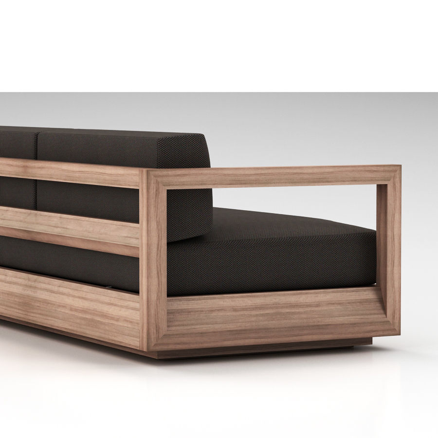 Restoration Hardware Paloma 72 Teak Sofa 3D CGTrader