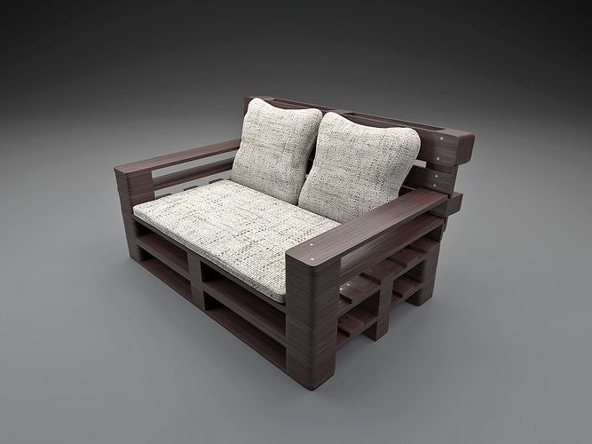 Sofa from pallets 3D model CGTrader