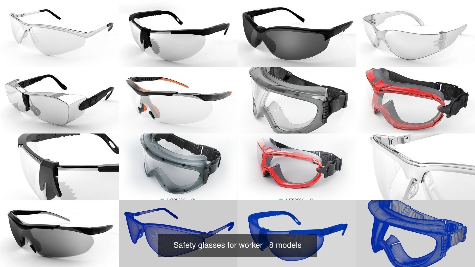 Safety glasses for worker