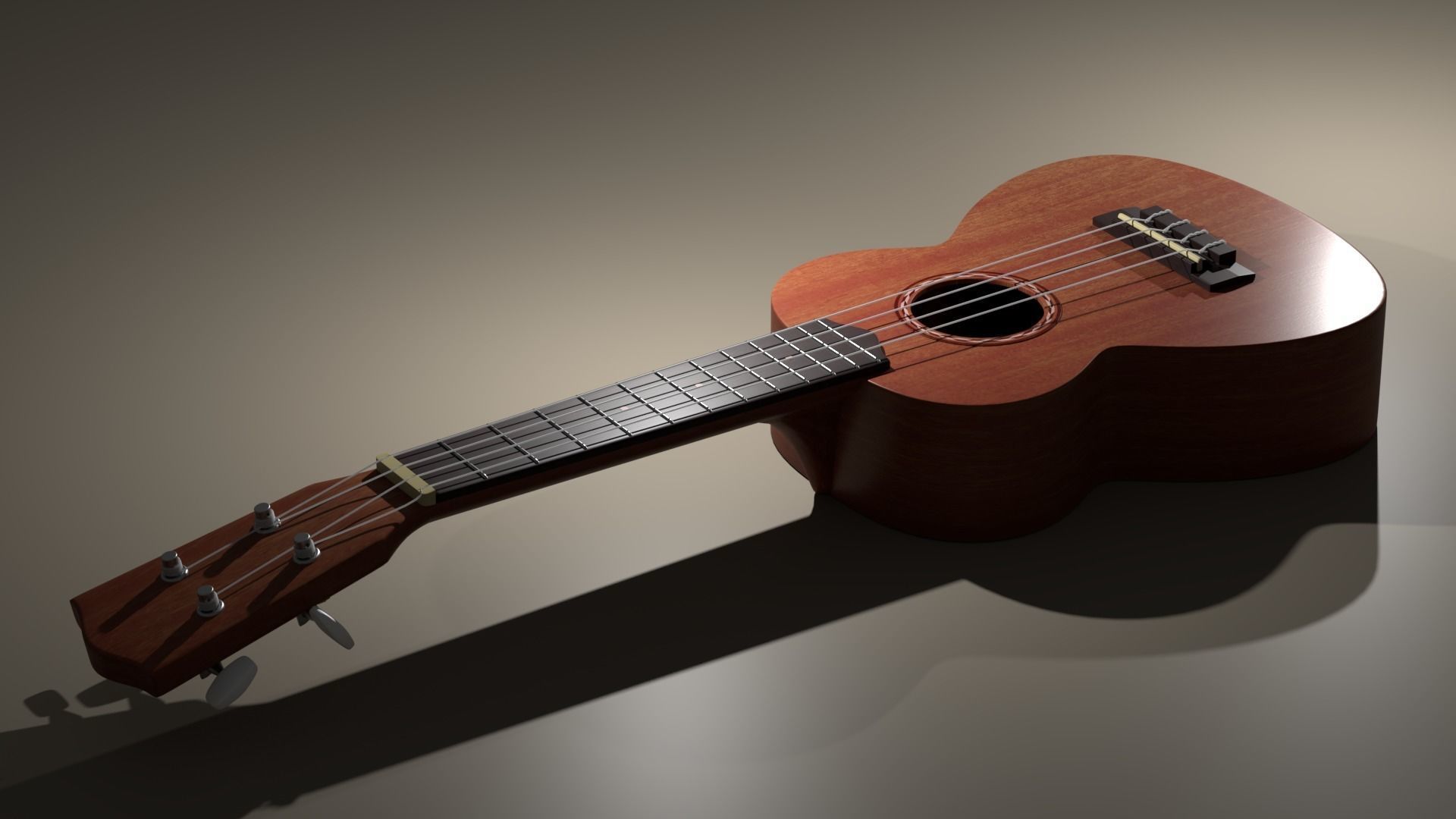 3D model animated Ukulele CGTrader