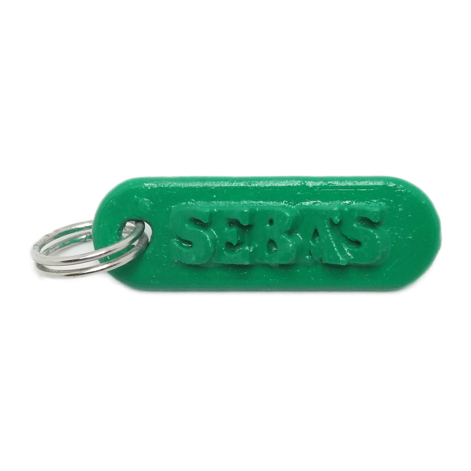 SEBAS Personalized keychain embossed letters 3D print model