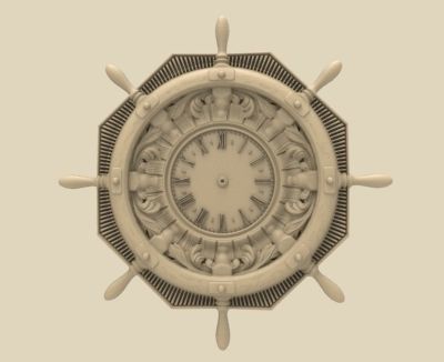 wall clock-73 3D models for artcam and aspire 3D model