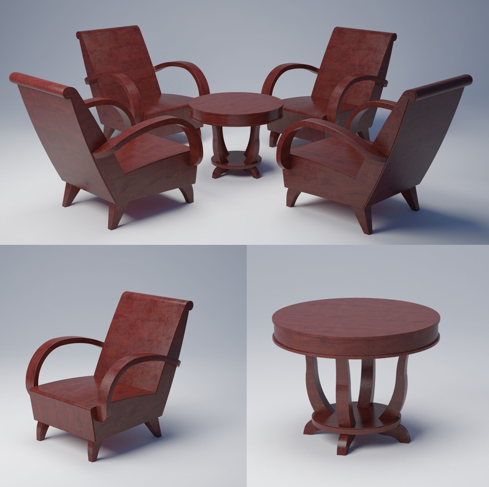 3D model VIETNAMESE WOOD SOFA 01 CGTrader