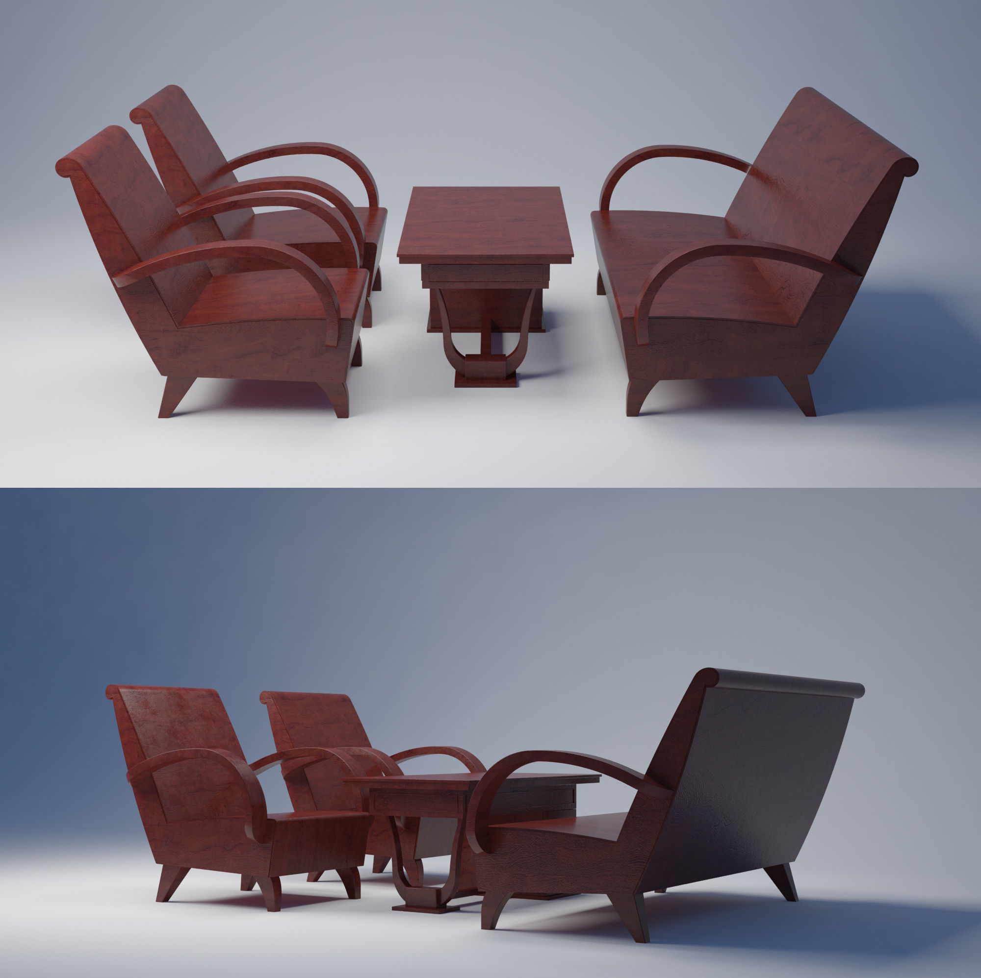 VIETNAMESE WOOD SOFA 02 3D model CGTrader