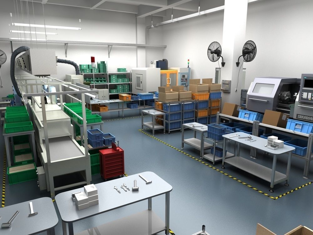 Factory Interior Scene and Equipment 2