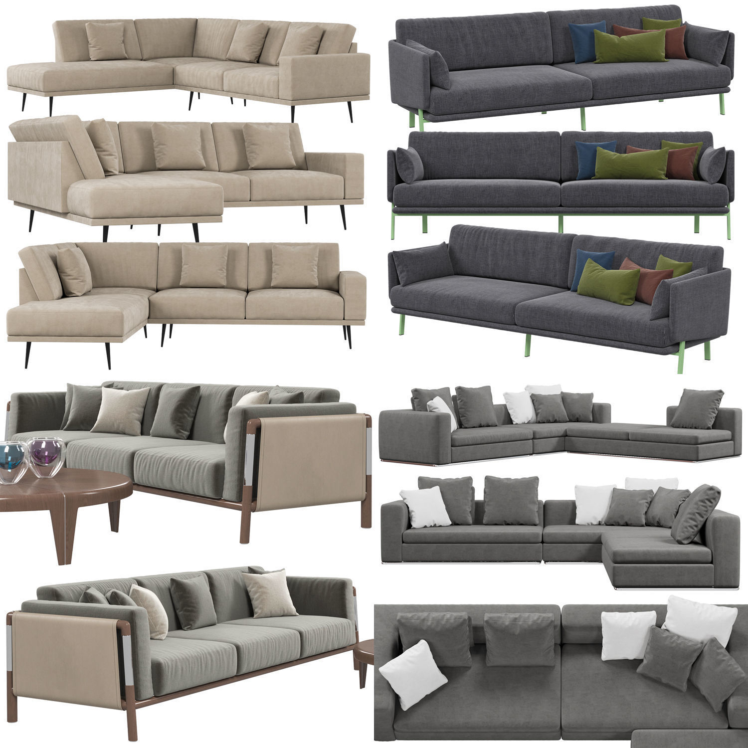 Sofas collection 3 3D model