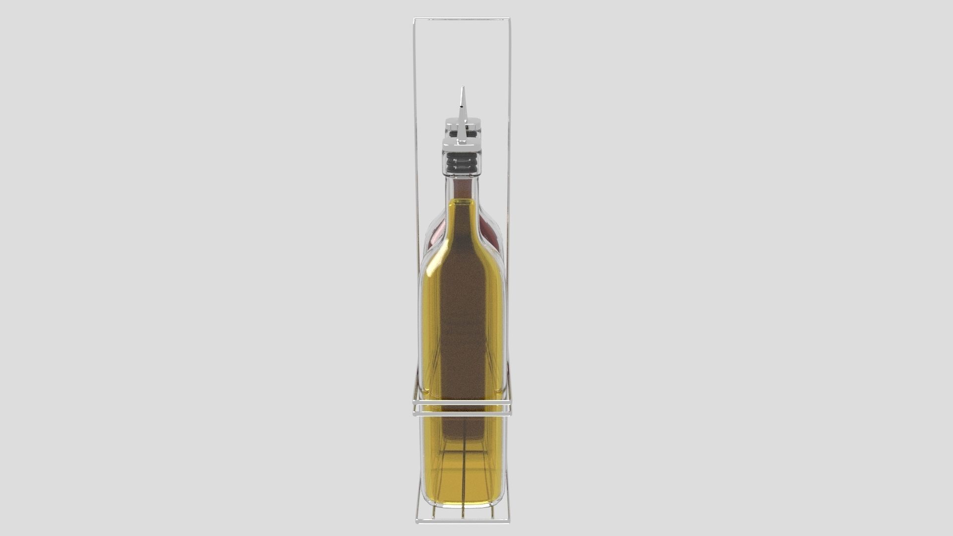 Oil and Vinegar Bottles with Rack 3D model CGTrader