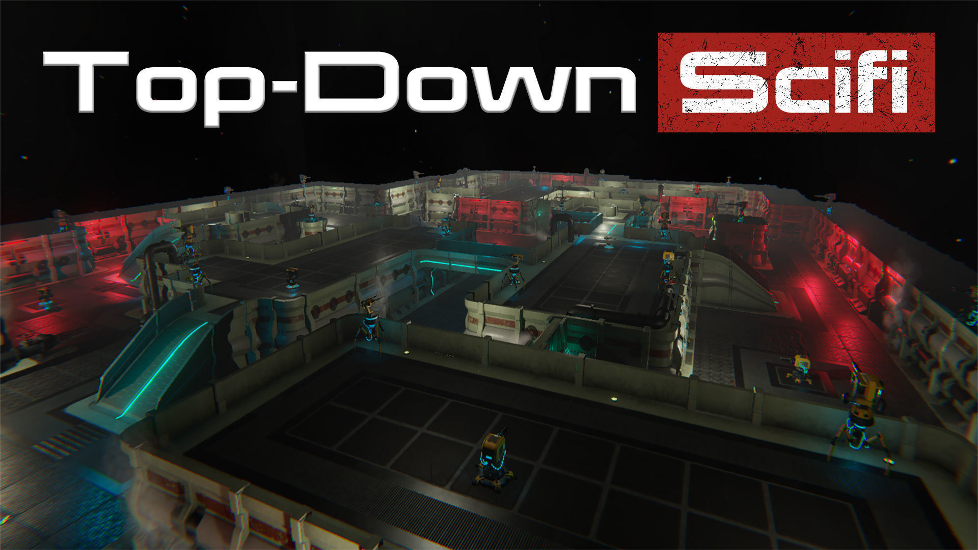 3d model top down scifi modular environment vr ar low poly cgtrader