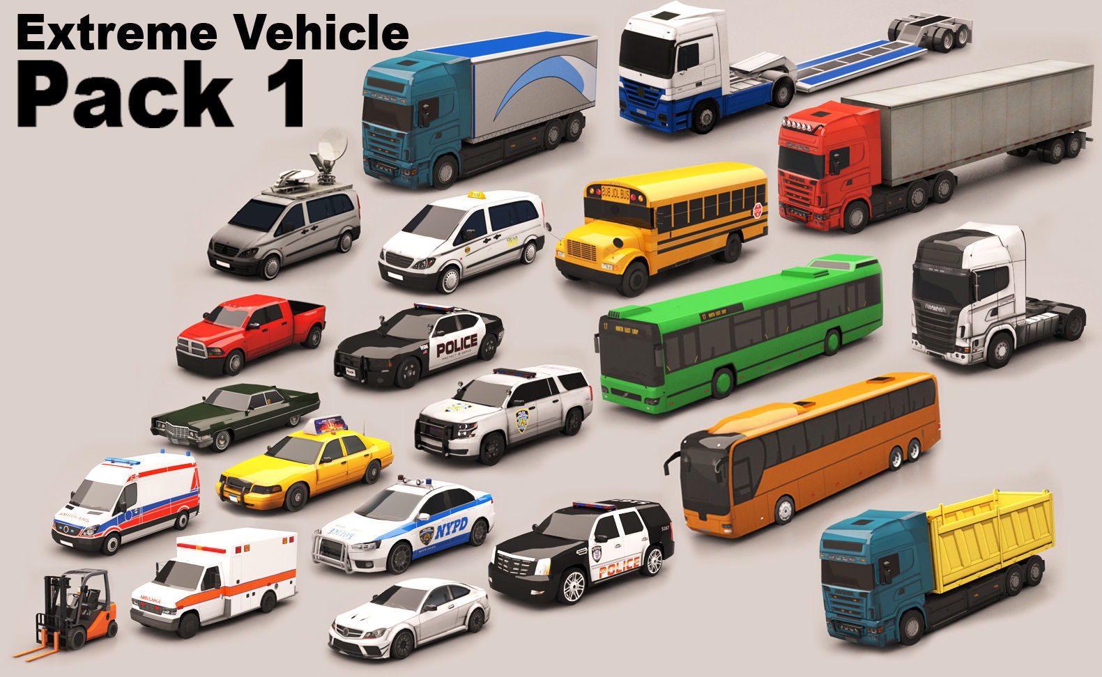 3D asset Vehicle Pack CGTrader