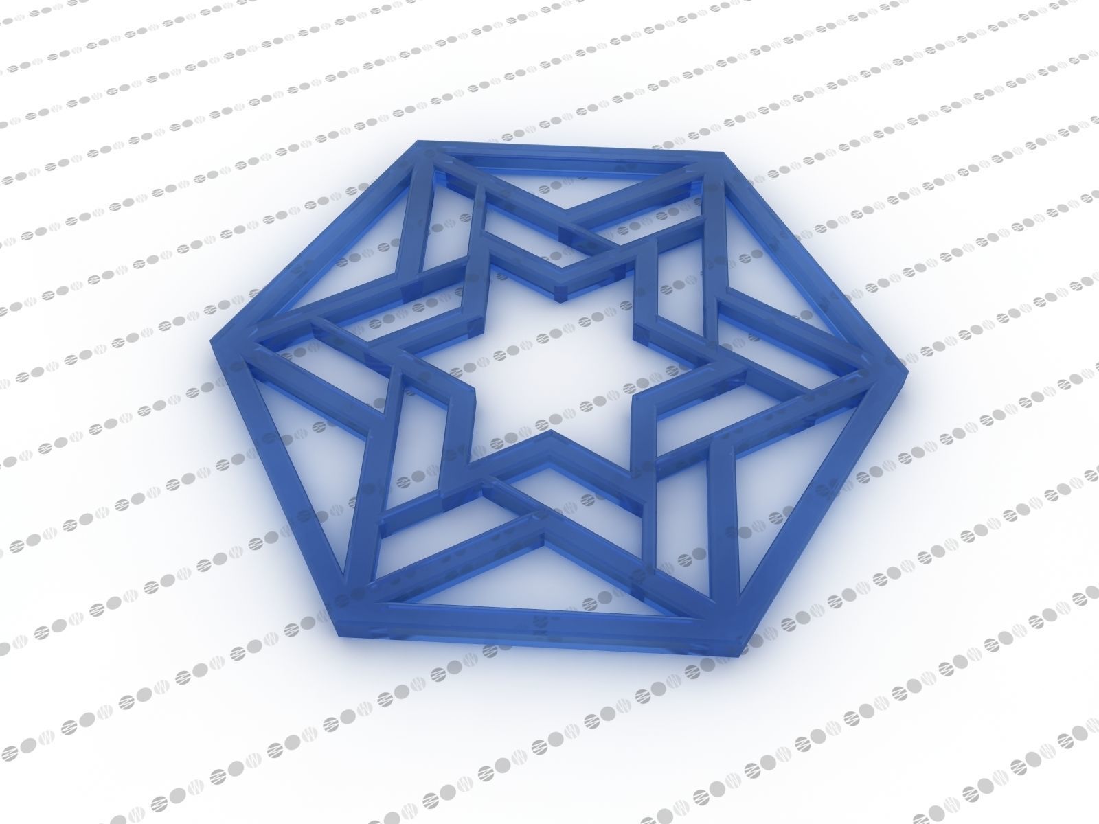 Star of David Hexagon 3D model