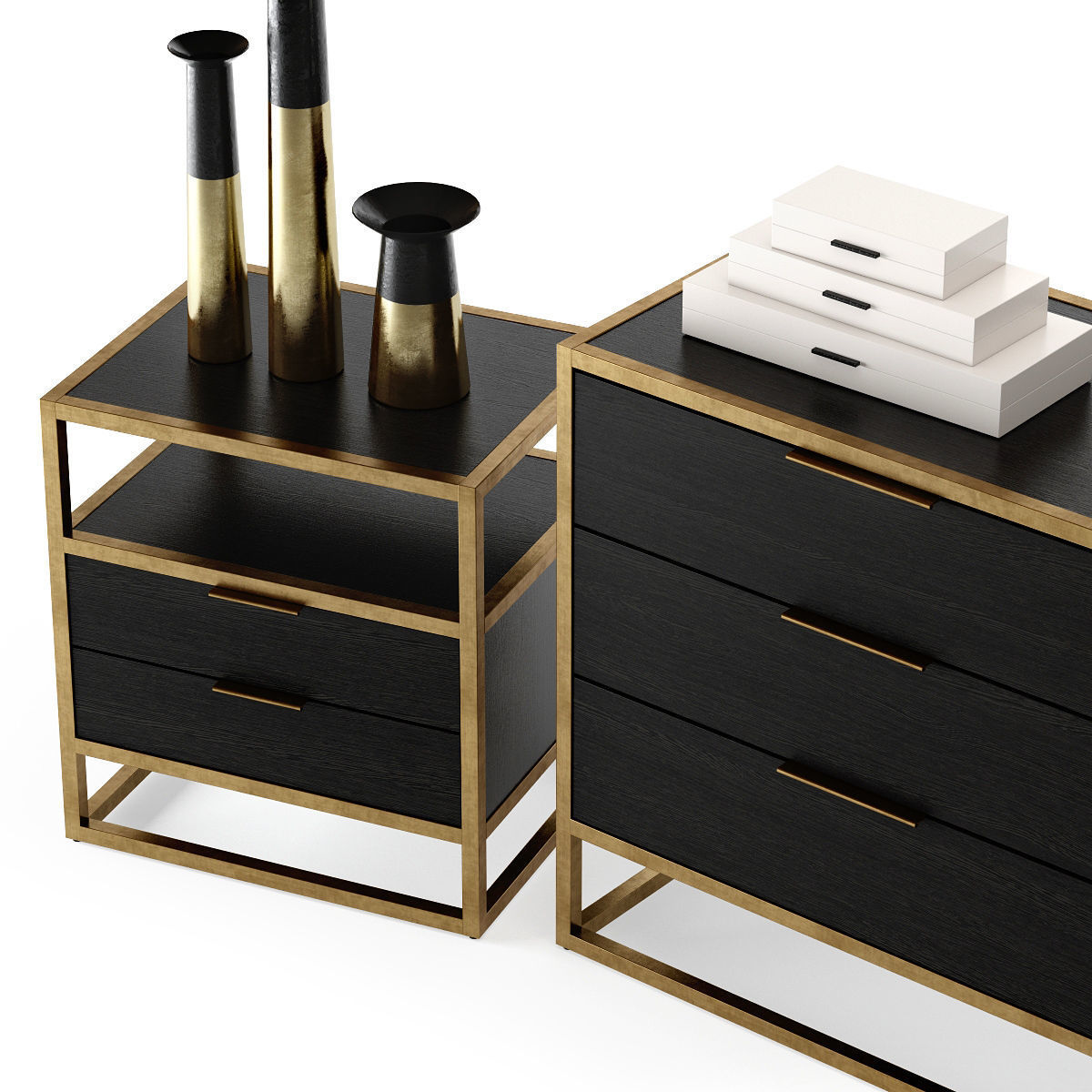 Crate and Barrel Oxford Bedroom set 3D model CGTrader