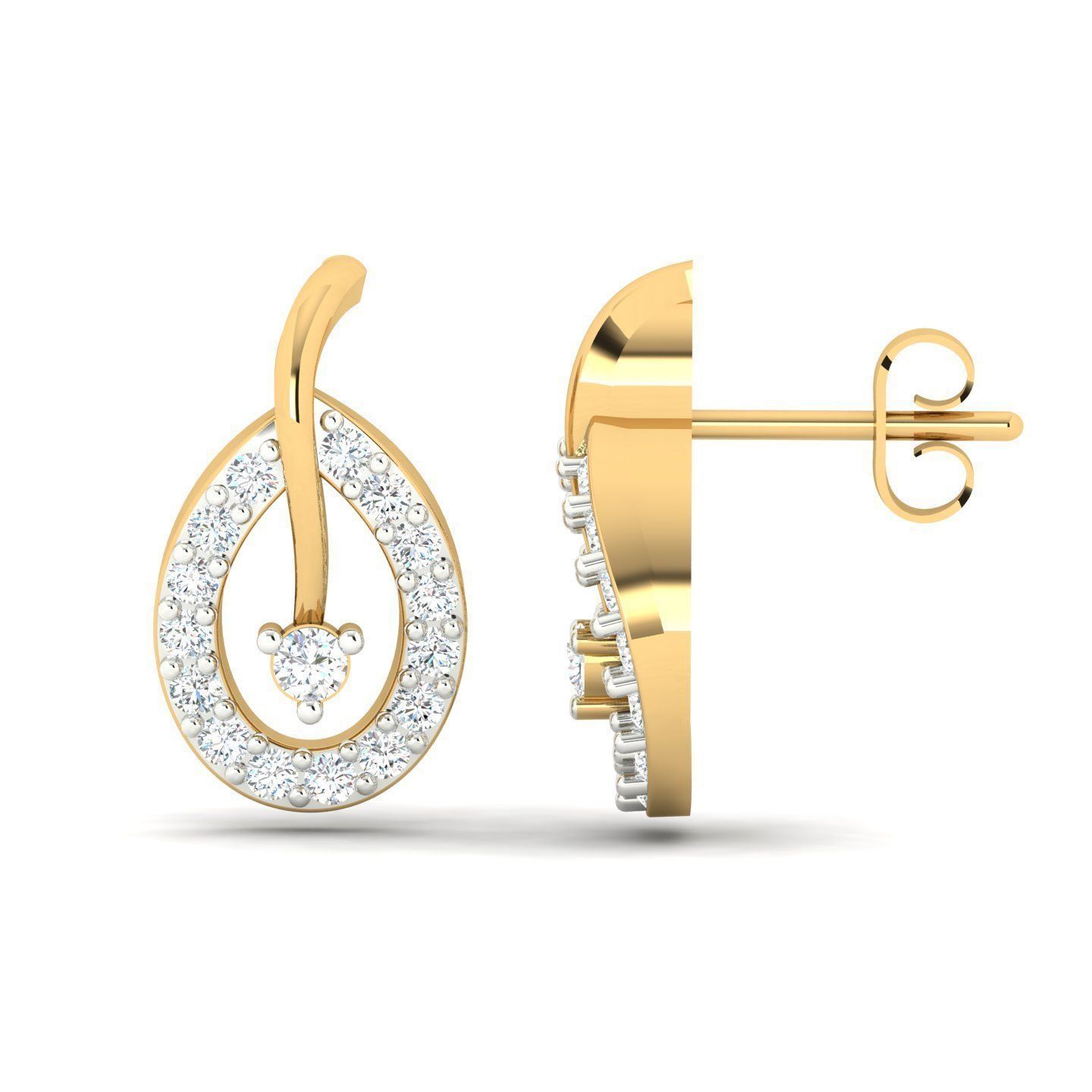 Women earrings 3dm stl render detail 3D print model 3D print model