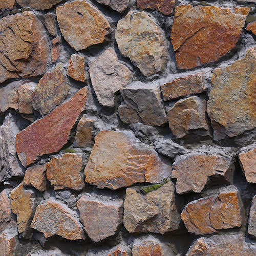 3D model Wall of granite stones scan 16 VR / AR / low-poly | CGTrader