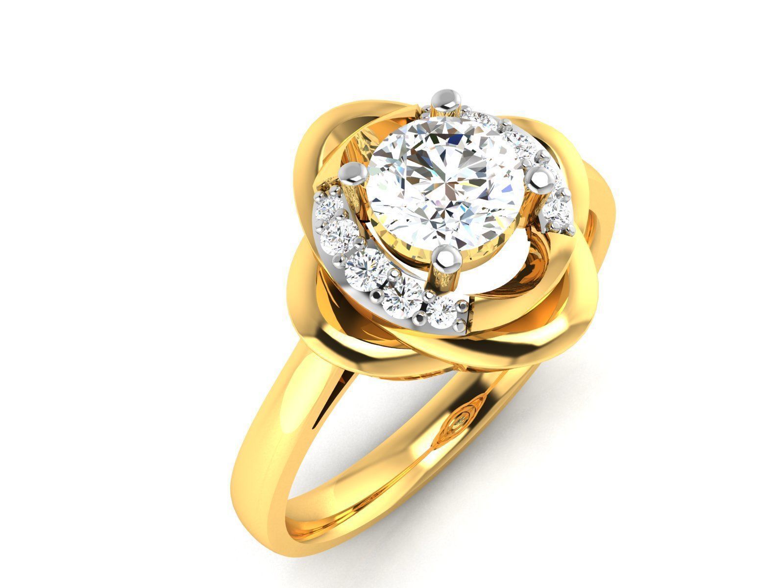 Women solitaire ring 3dm stl render detail 3D print model 3D print model