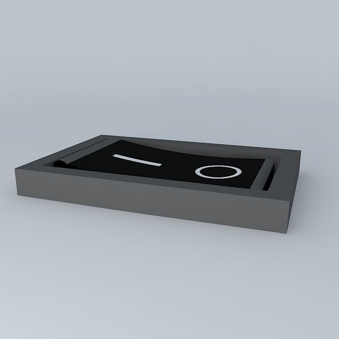 Rocker On Off Switch for Cisco Power Supplies 3D model | CGTrader