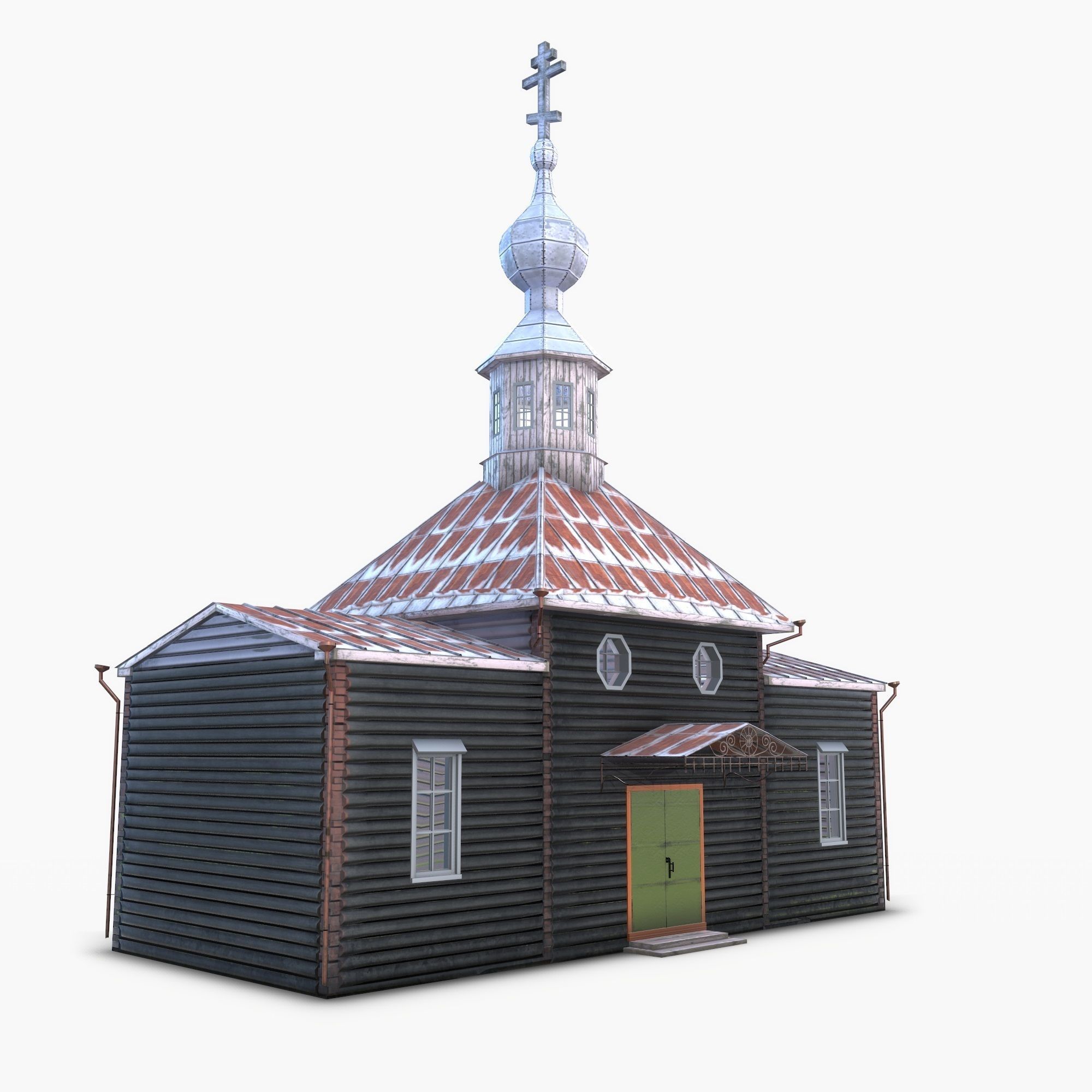 RusChurch01 Low-poly  3D model