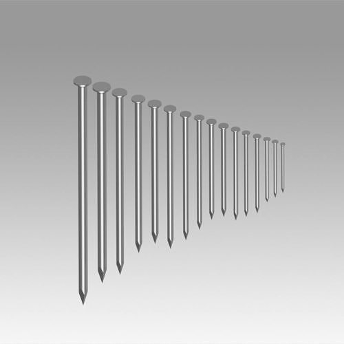 Round nails DIN 1151 3D model CGTrader