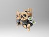 Baby panda earrings 3D model 3D printable | CGTrader