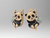 Baby panda earrings 3D model 3D printable | CGTrader
