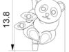 Baby panda earrings 3D model 3D printable | CGTrader
