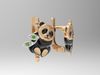 Baby panda earrings 3D model 3D printable | CGTrader