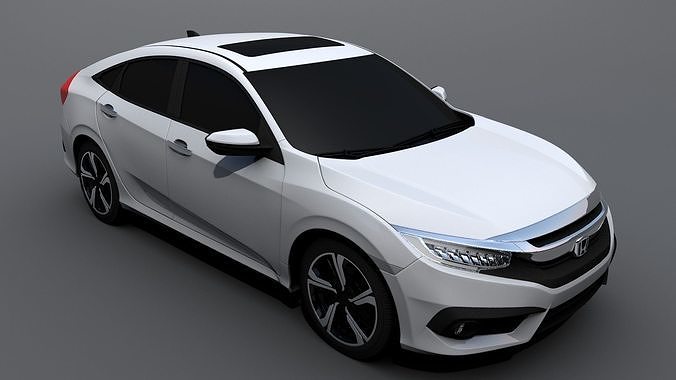 Et Honda Civic 2017 Cgtrader Honda Civic 2017 Model Obj Mtl S Fbx C4d Stl Dae 1