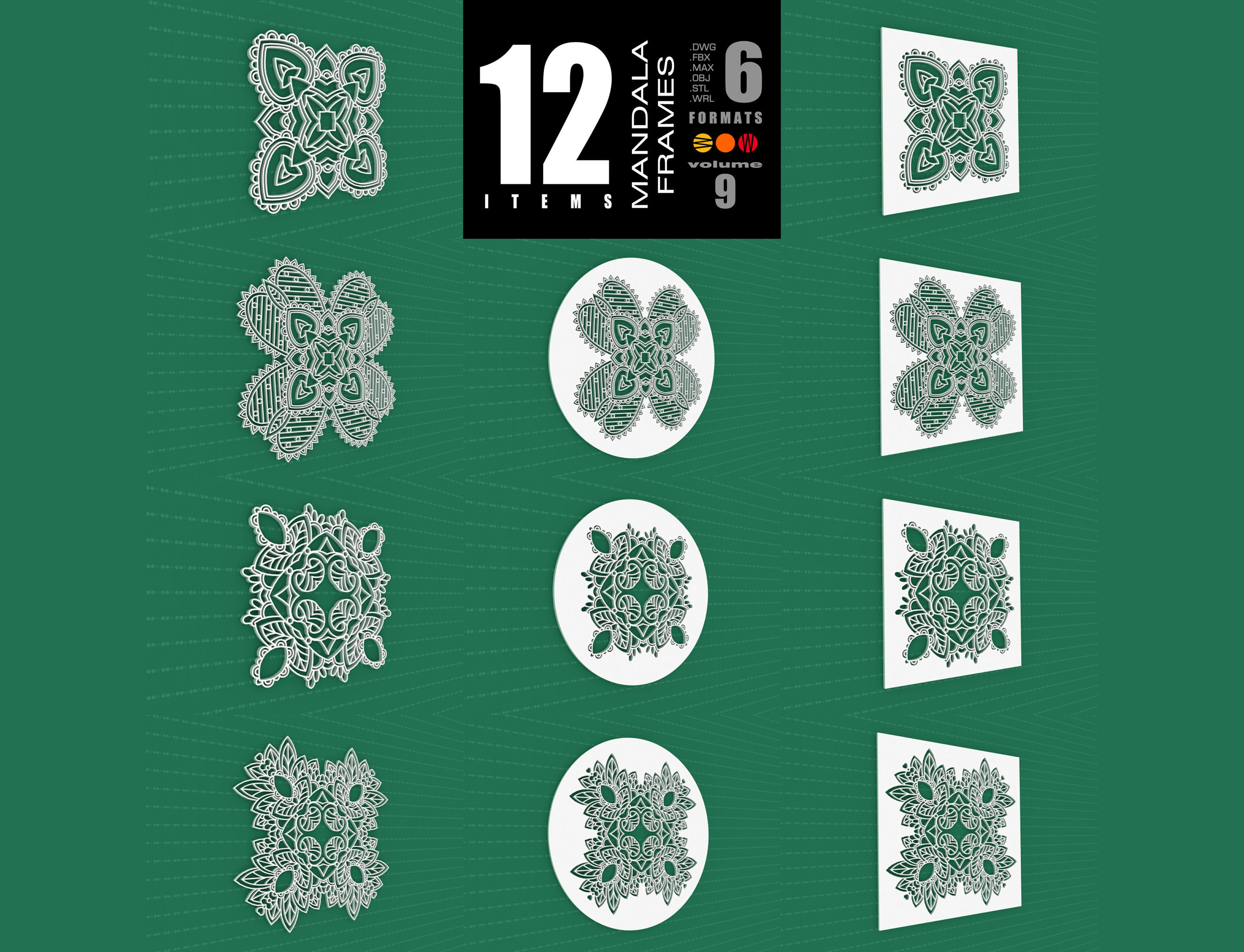 Mandala Frames Vol 09