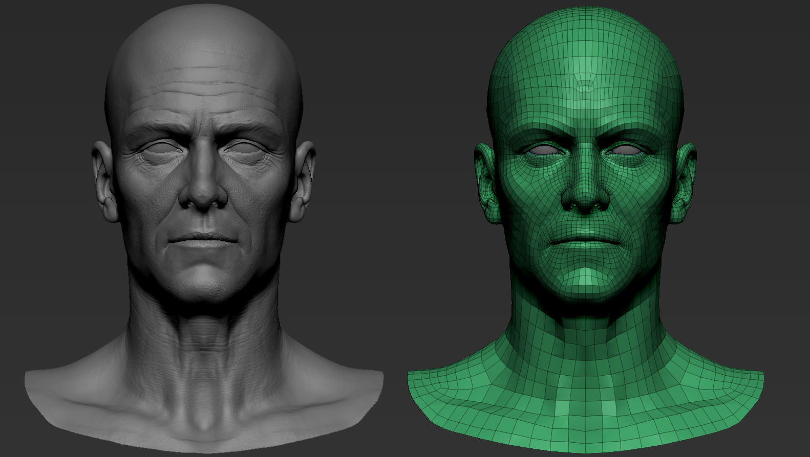 Male face 50 year old Base sculpt 3D model | CGTrader