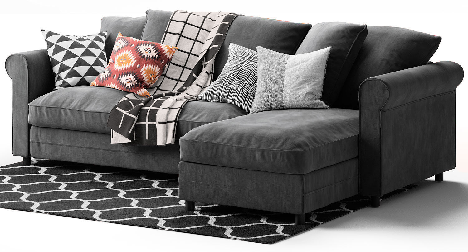 2 corner sofas GRONLID ikea 3D model CGTrader