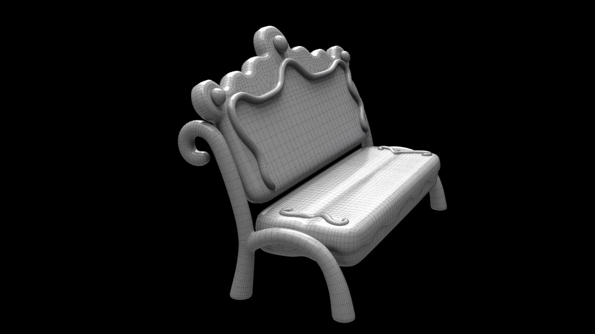 Gingerbread bench inspired by Gingerbread house fairytale 3D model ...