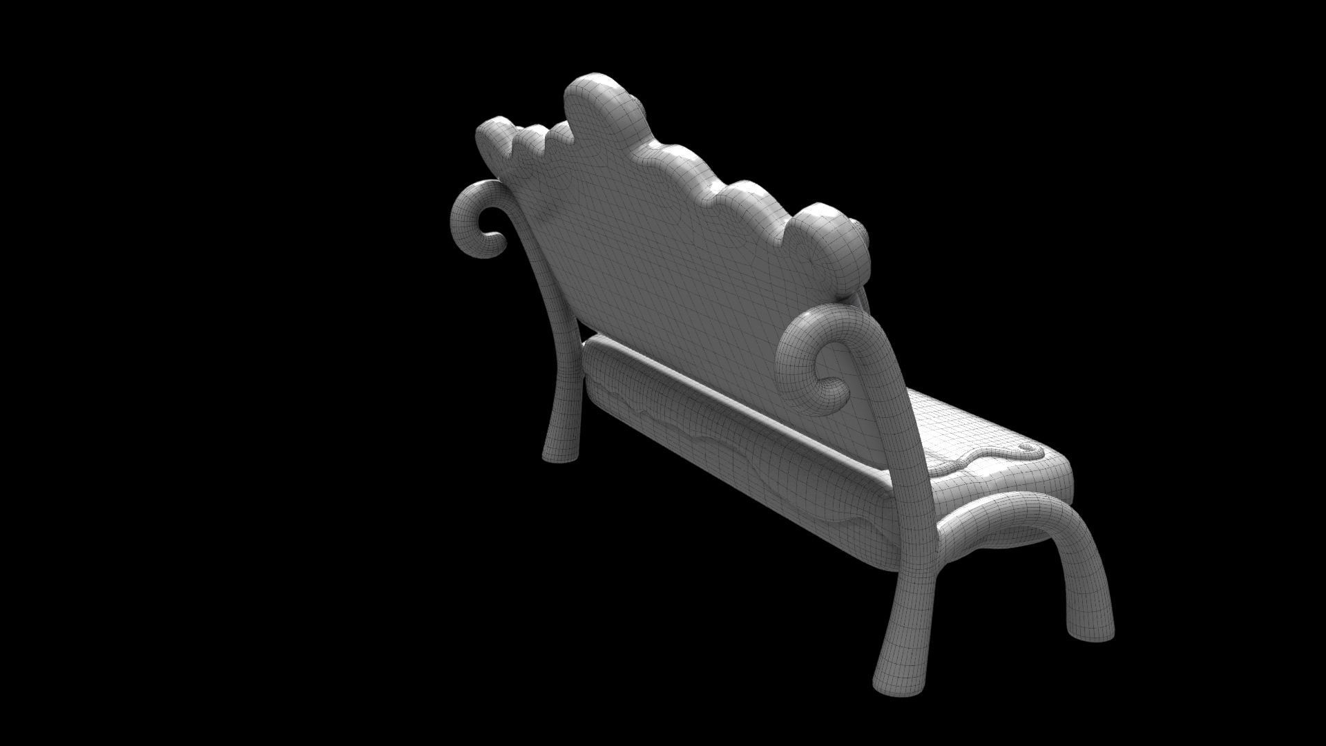 Gingerbread bench inspired by Gingerbread house fairytale 3D model ...
