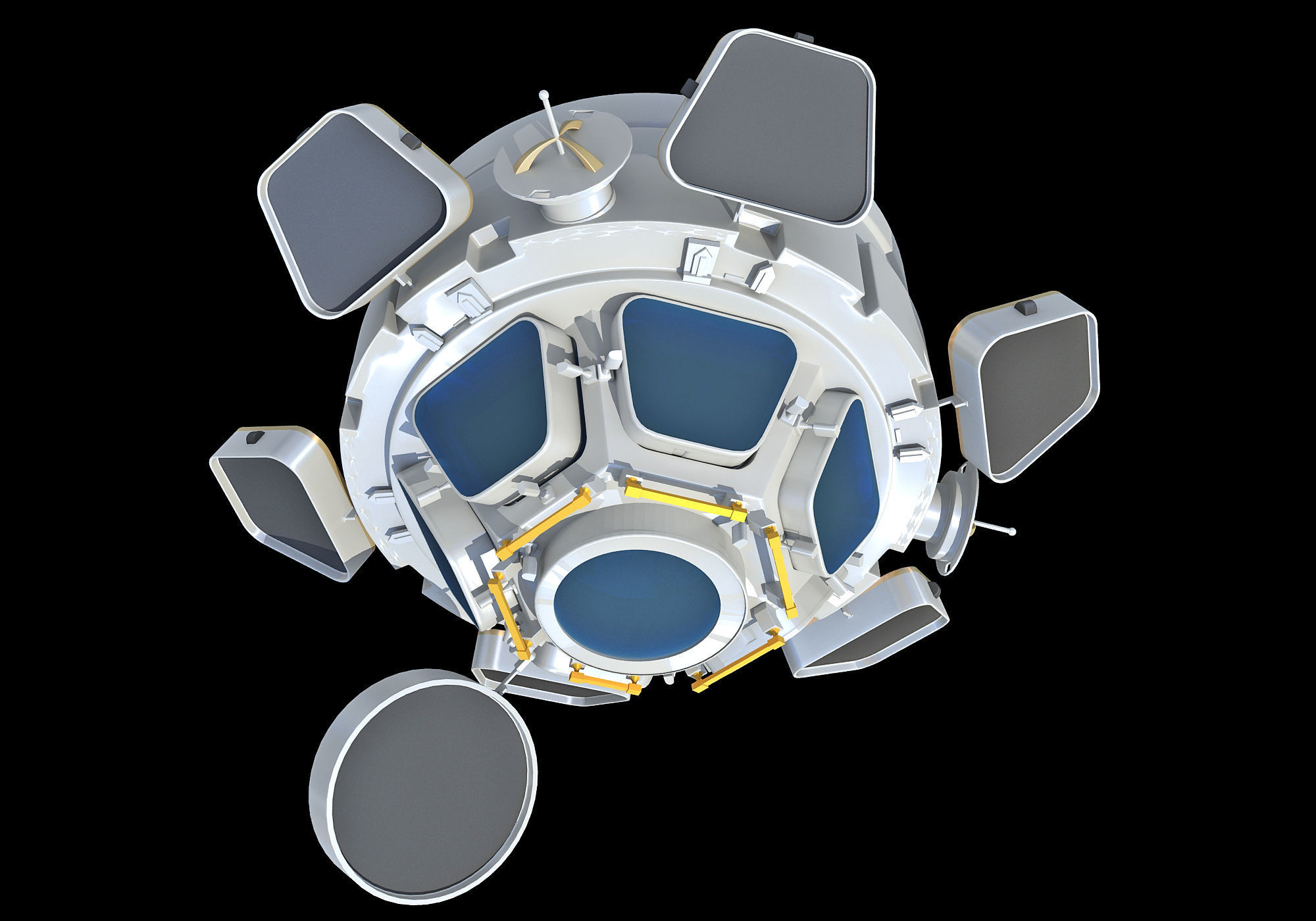 Cupola ISS Module 3D model CGTrader