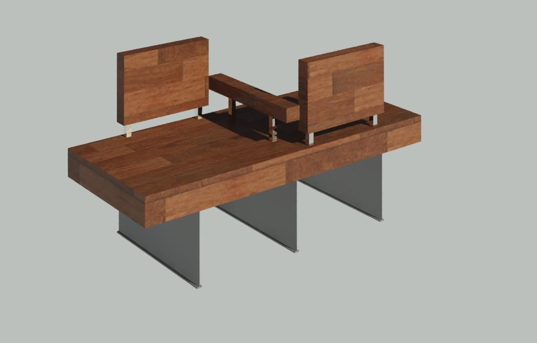 EXTERIOR PARAMETIC WOOD BENCH 3D model | CGTrader