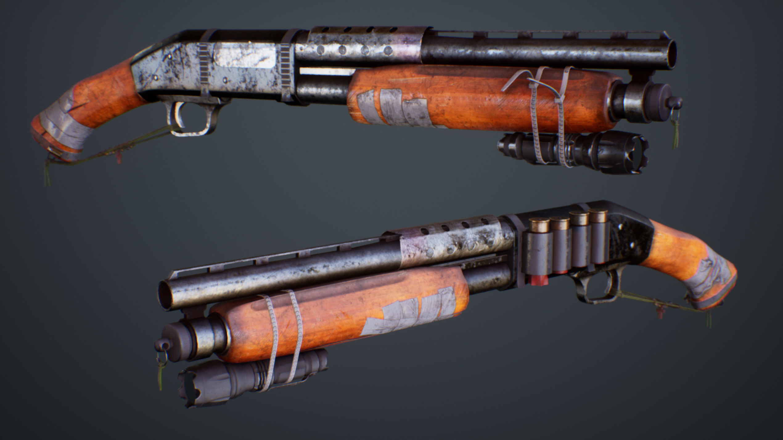 3D model Apocalyptic Shotgun VR / AR / lowpoly CGTrader