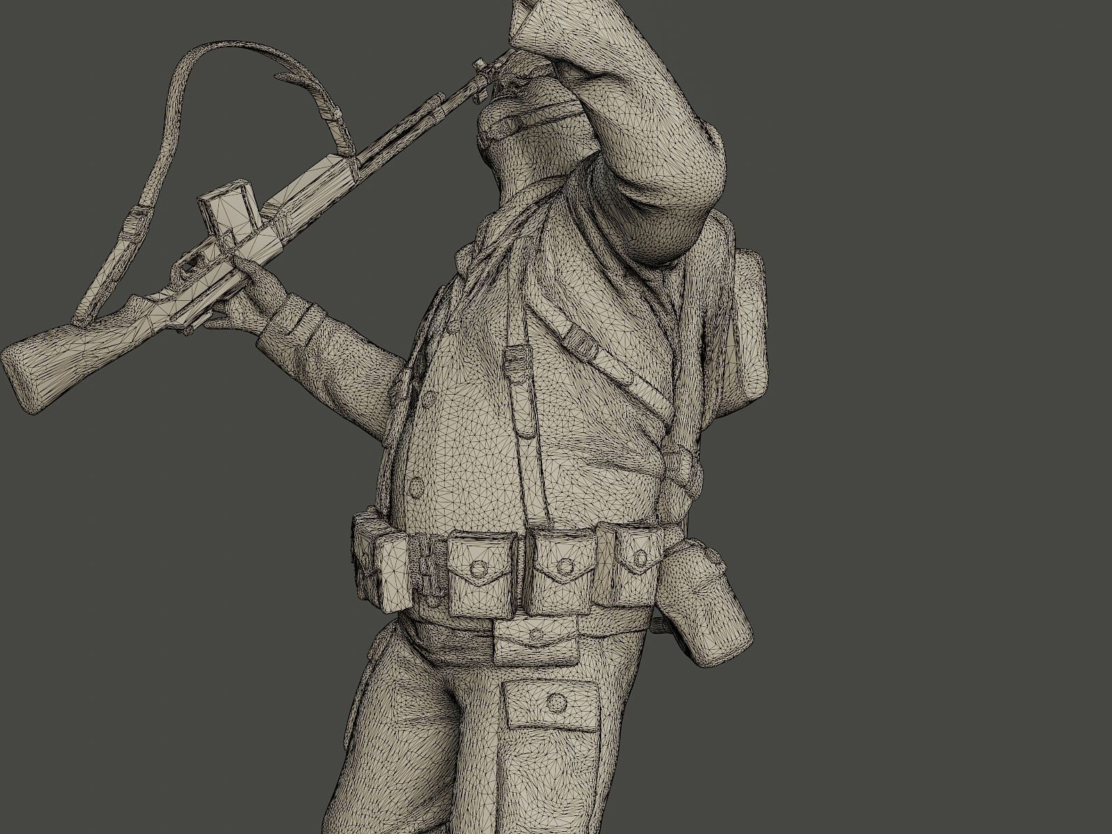 American soldier ww2 shooted A3 3D model 3D printable | CGTrader