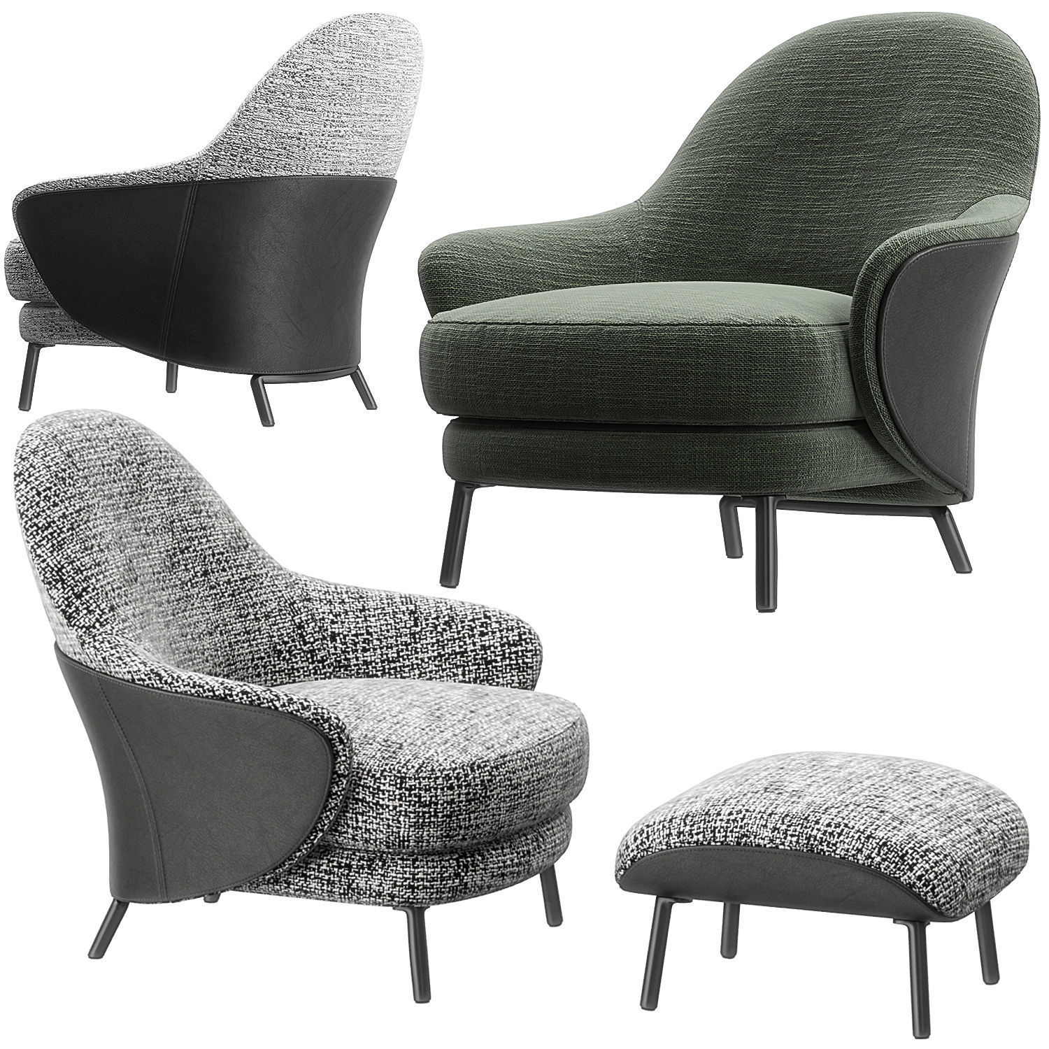 armchair and footstool